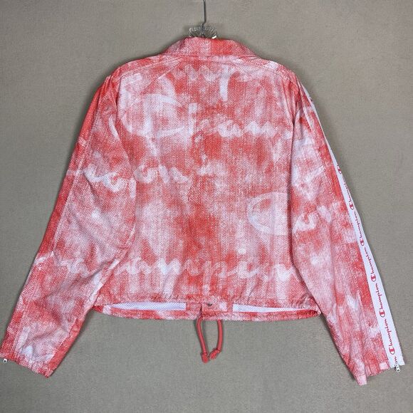 Champion Life Jacket Womens Large Pink Cropped Coaches Warm Up Lined - Picture 9 of 10